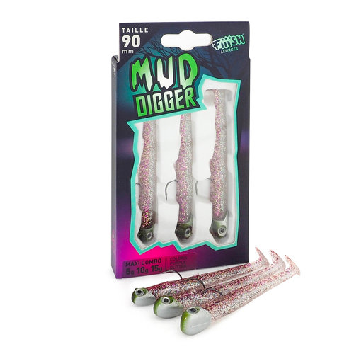 FIIISH MUD DIGGER 90 MM MAXI COMBO 5 - 10 - 15 GRAM