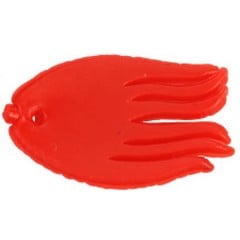 LFT DEADBAIT FISH FIN RED P/10