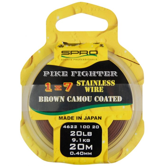 Spro 1 X 7 Brown Coated Wire 20 Mtr
