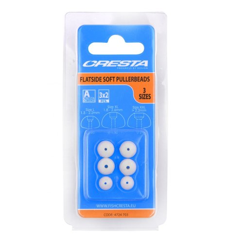 CRESTA FLATSIDE SOFT PULLERBEADS 3 SIZES