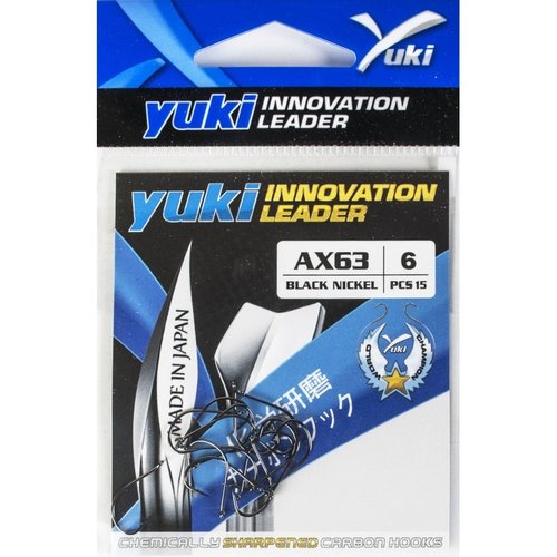 YUKI HOOKS BLACK NICKEL AX63 #7 P/15