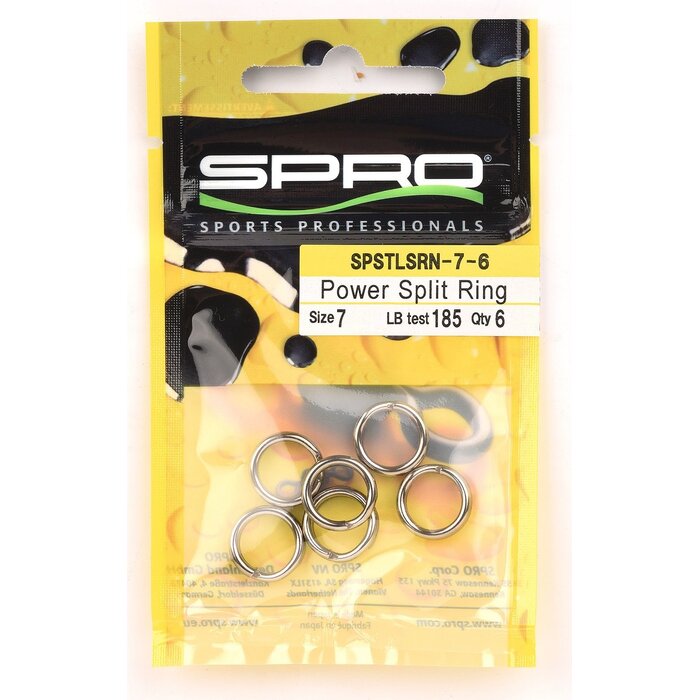 Spro Power Split Rings Nsb #7 - 185 Lb P/6