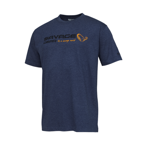 SAVAGE GEAR SIGNATURE LOGO T-SHIRT BLUE MELANGE