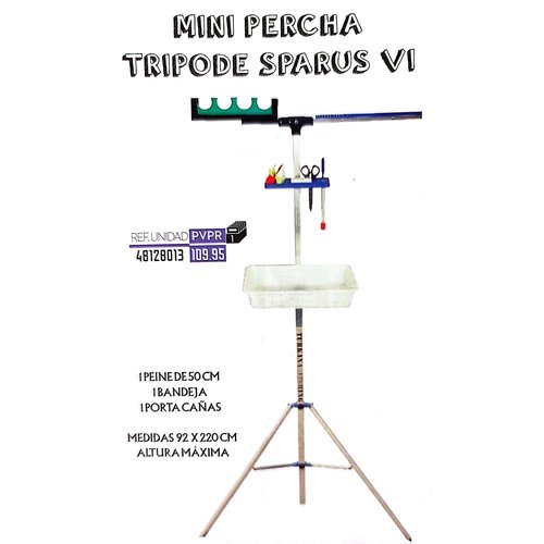 TURKANA MINI PERCHA TRIPODE SPARUS VI PVPR