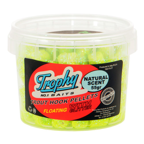 TROPHY BAITS TROUT HOOK PELLETS 55 GRAM NATURAL SCENT