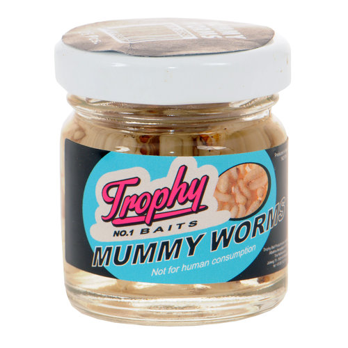 TROPHY BAITS MUMMY WORMS P/25