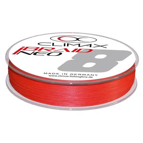 CLIMAX IBRAID 8-BRAID FLUO RED 0.22 MM 21.5 KG 135 M