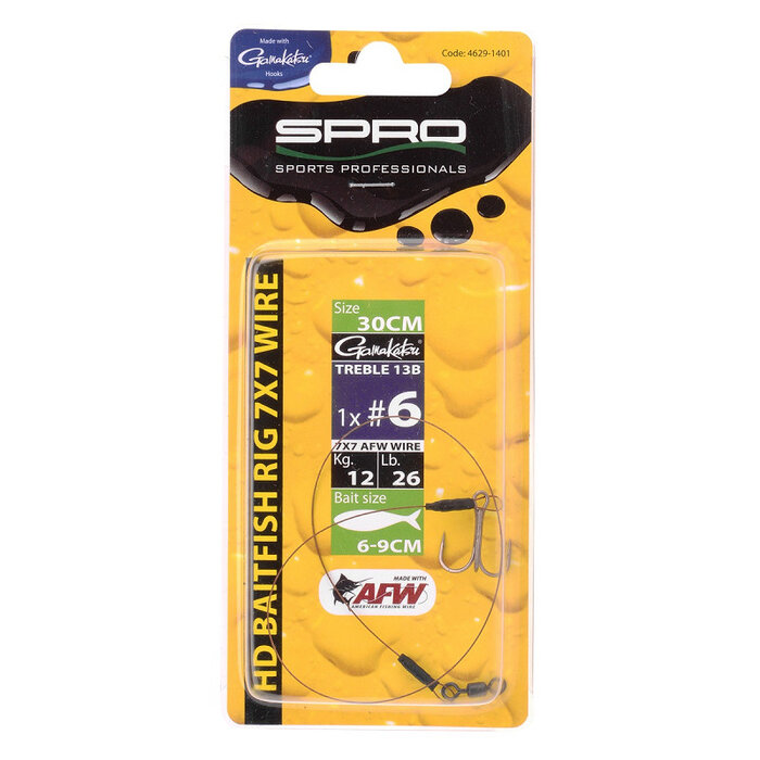 Spro Hd Baitfish Rig 12 Kg 30 Cm 1x Treble #6