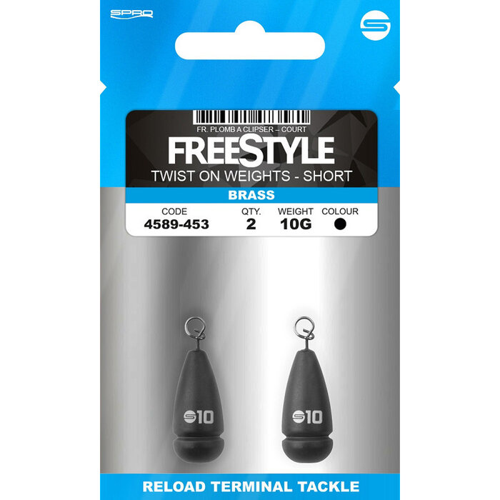 Spro Twist On Weights Short Brass 3 Gram P/2