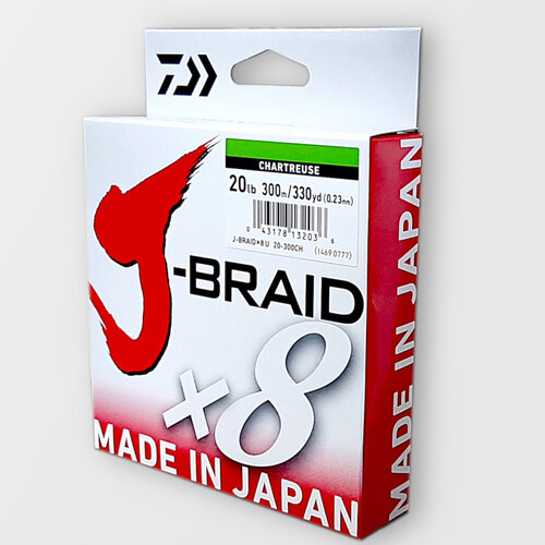 Daiwa J-Braid X8E 300 Mtr Chartreuse
