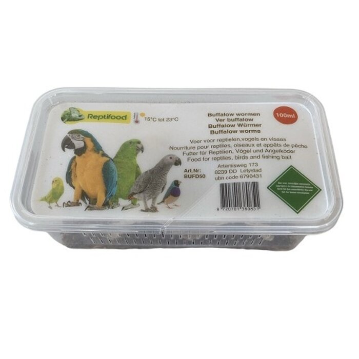 Reptifood Buffalowormen In Doosje 100 ml