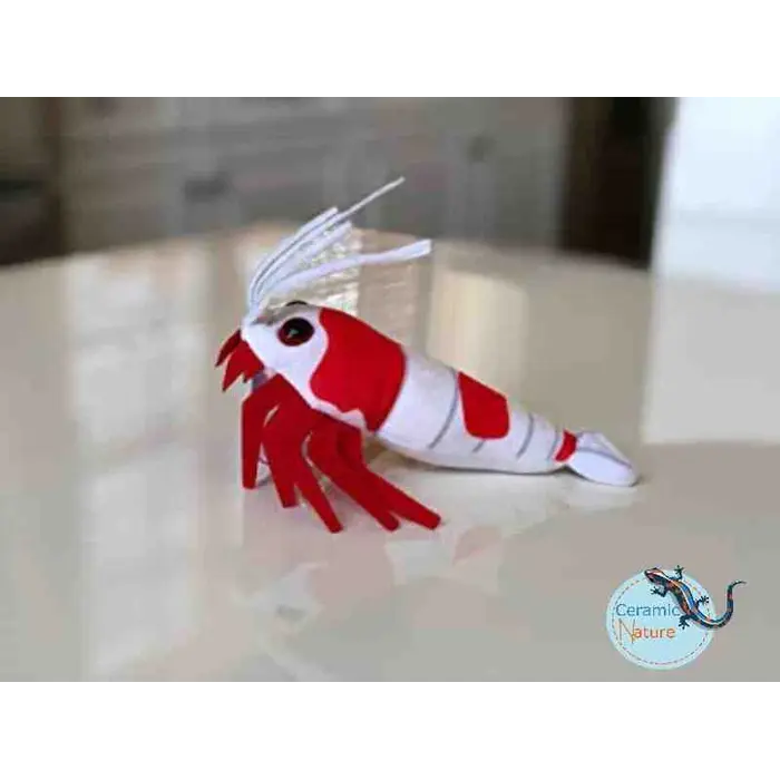 GreenPleco Crystal Red Garnaal Knuffel 24 cm