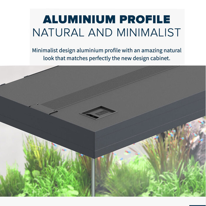 Aquatlantis Aquarium + Kast Volga 125 Antraciet