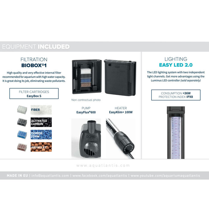 Aquatlantis Aquarium + Kast Volga 125 Antraciet