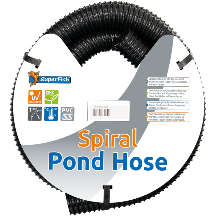 Superfish Zwarte Spiraalslang p/m