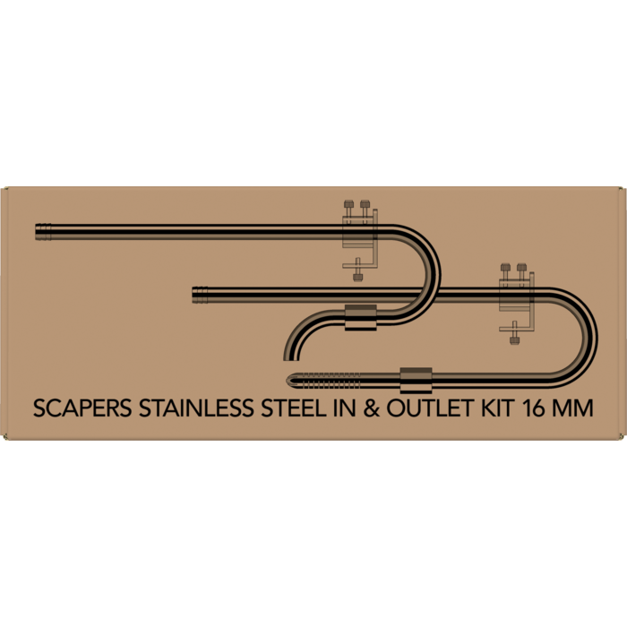 Superfish Scapers RVS In/uitlaat Set