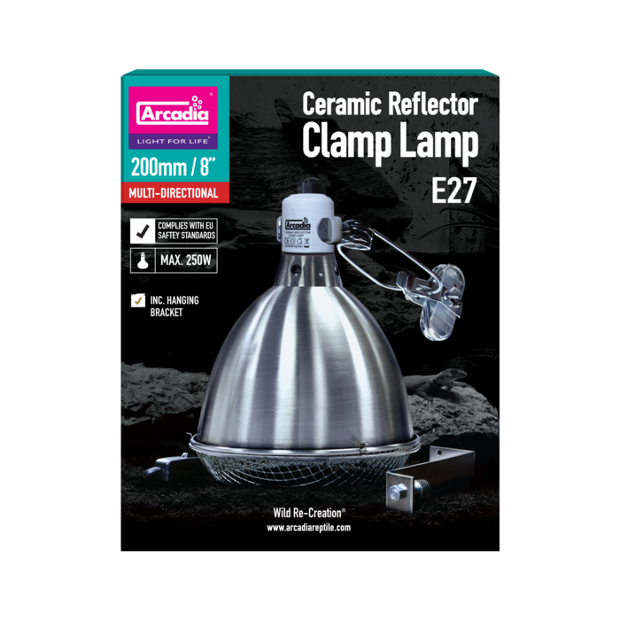 Arcadia Reflector Met Klem En Keramische E27 Fitting 20 cm