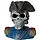 Deco Led Skull Pirate
