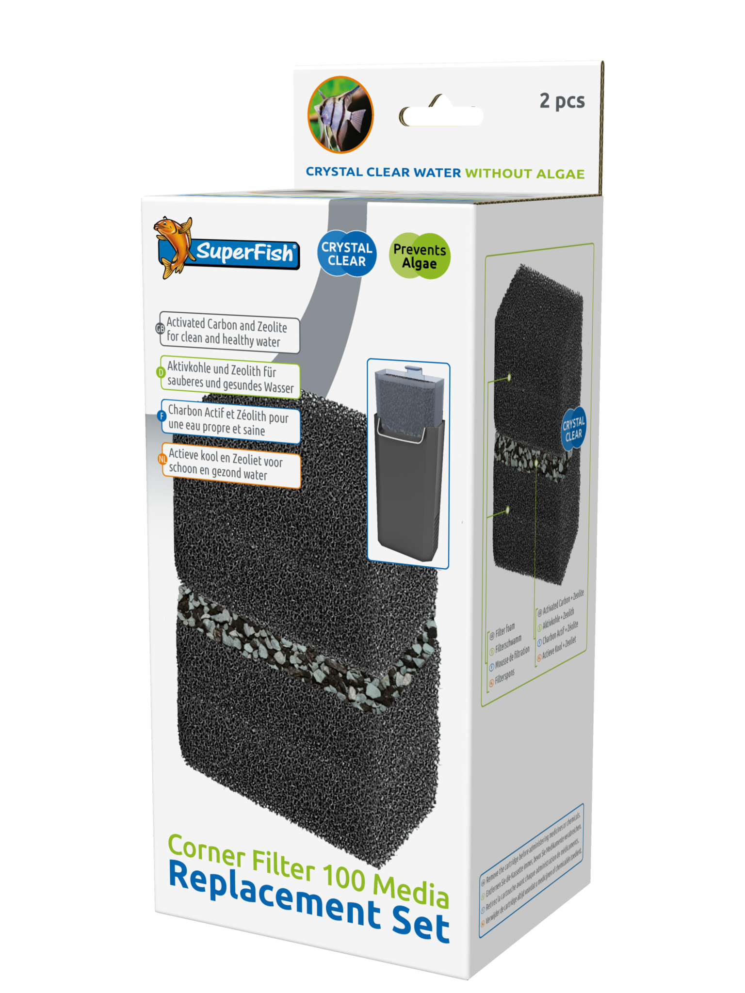Superfish Corner Filter Media Vervang Set