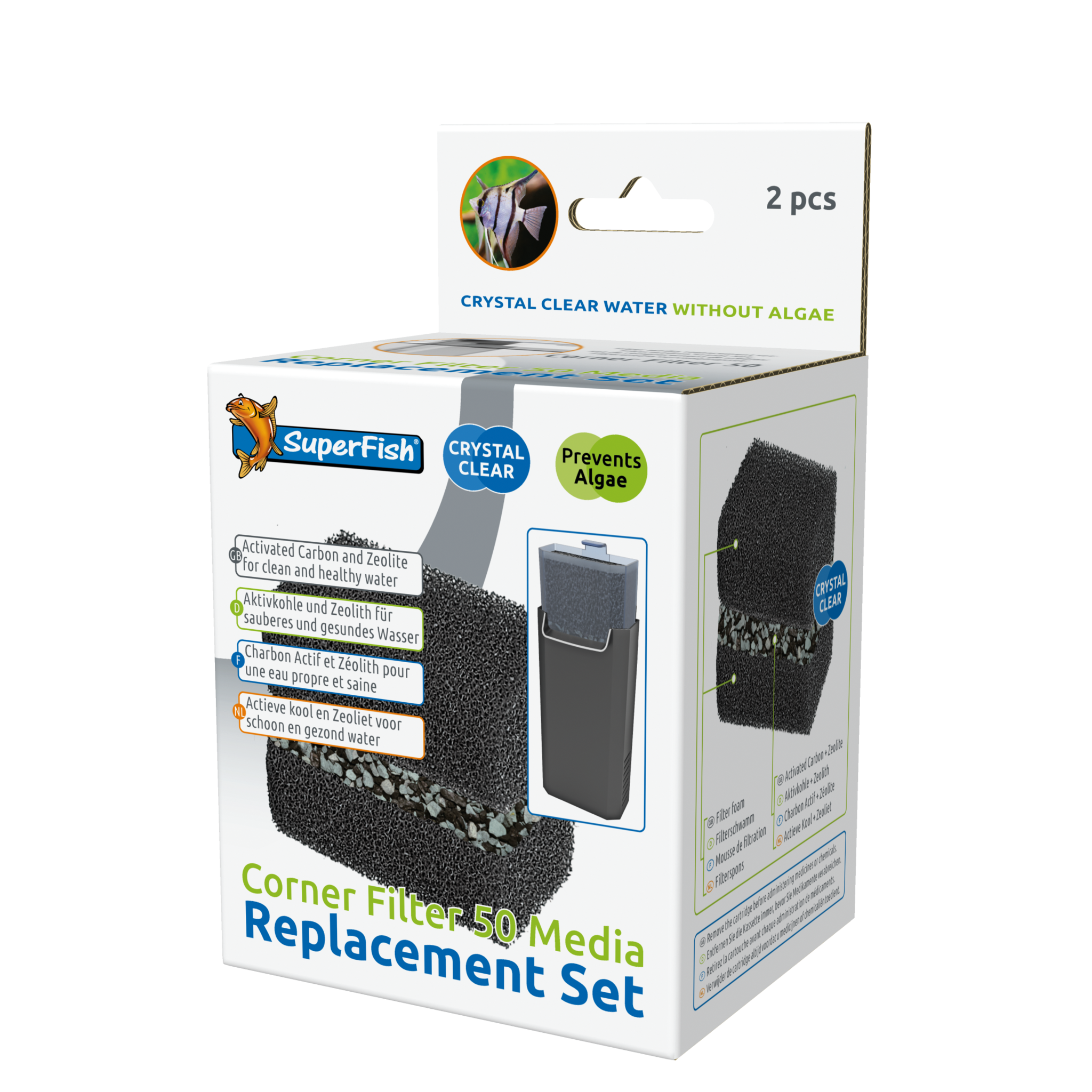 Superfish Corner Filter Media Vervang Set