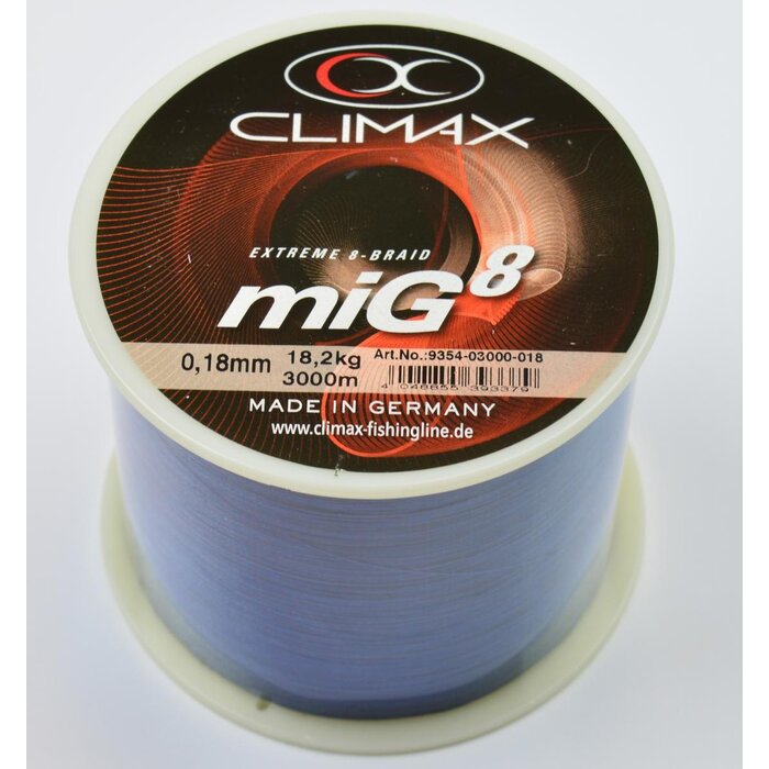 Climax Mig 8-Braid Blue 0.25 mm 24.5 kg 1100 meter