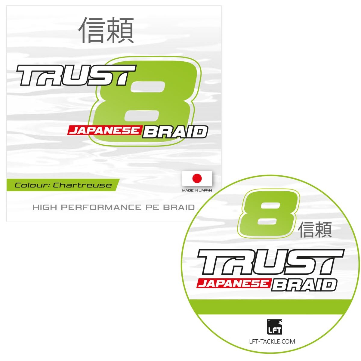 Lft Trust 8-Braid Pe Chartreuse 150 meter