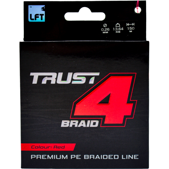 Lft Trust 4-Braid PE Red 150 meter
