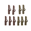 Lft Lead Safety Clips Brown & Olive Mix P/10