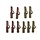 Lead Safety Clips Brown & Olive Mix P/10