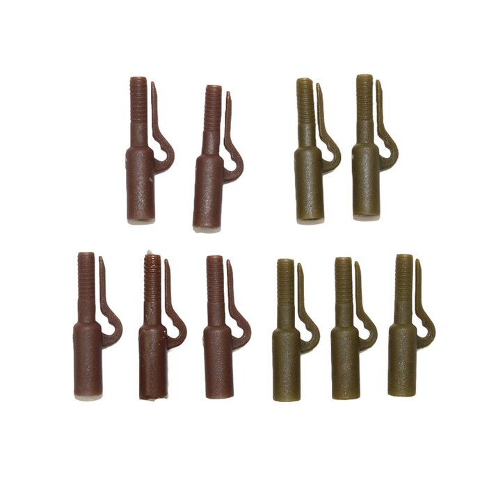 Lft Lead Safety Clips Brown & Olive Mix P/10