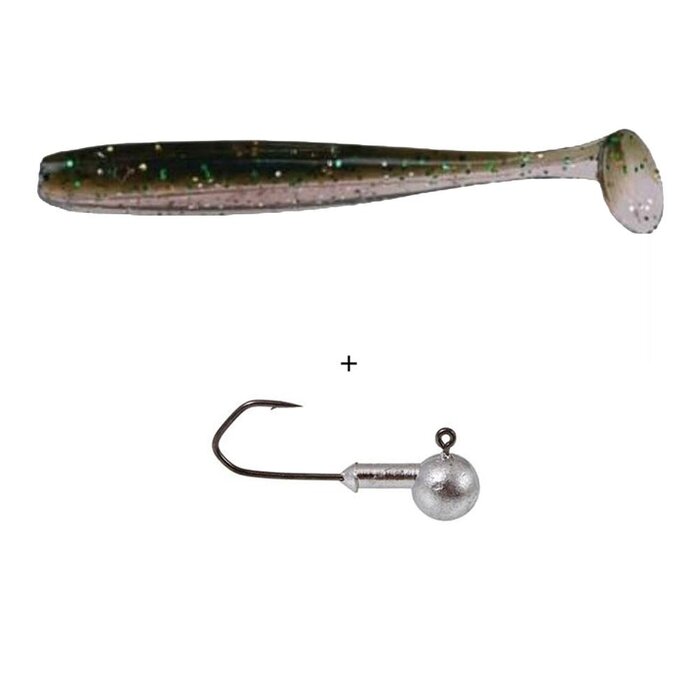 Lft Minnow Shad 4 Shads +1 Jighead 9 cm
