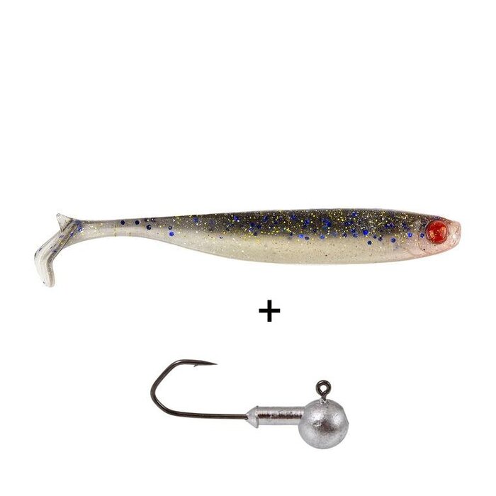 Lft Creature Tail Minnow 3.5" 3 Shads +1 Jighead