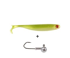 Lft Creature Tail Minnow 3.5" 3 Shads +1 Jighead