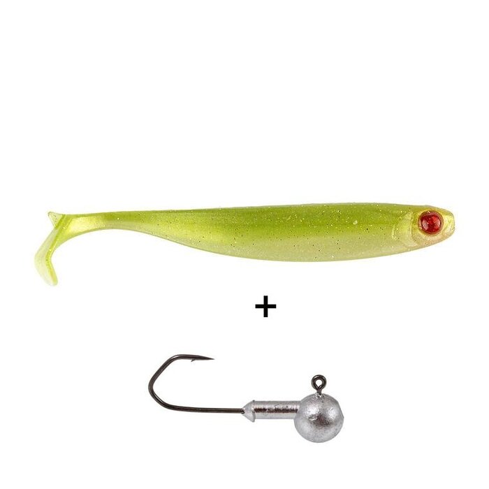 Lft Creature Tail Minnow 3.5" 3 Shads +1 Jighead