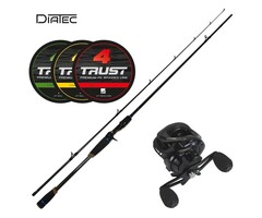 Lft Combo Diatec Xf Baitcast 2.10 M 30-60 gram Inclusief Storm Ii Left Handed + Braid 0.14 mm