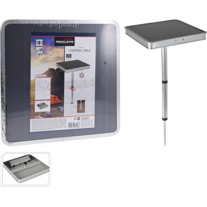 Camp Life Camping Tafel Compact 26x26x43 cm Met Grondpin