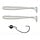 Bottom Jig Vibration Worm 2 Shads +1 Jighead 9 cm 5 gram #1/0