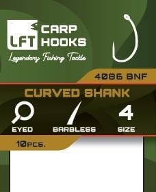 Lft Barbless Curved Shank Carp Hooks (Bnf) P/10