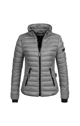 Navahoo Navahoo gesteppte Damenjacke mit höhe Kragen grau Navahoo Navahoo gesteppte Damenjacke mit höhe Kragen grau