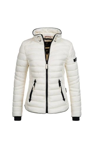 Navahoo Navahoo gesteppte Damenjacke mit höhe Kragen weiß Navahoo Navahoo gesteppte Damenjacke mit höhe Kragen weiß