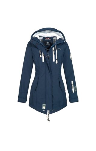 Marikoo Marikoo dames softshell outdoor regenjas blauw Marikoo Marikoo dames softshell outdoor regenjas blauw