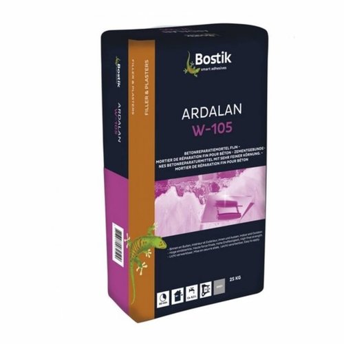 Bostik Ardalan w-105 betonreparatiemortel fijn