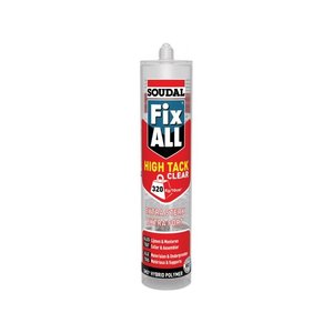 Soudal Soudal Fix ALL High Tack Clear 290 ml koker Soudal Fix ALL High Tack Clear 290 ml koker