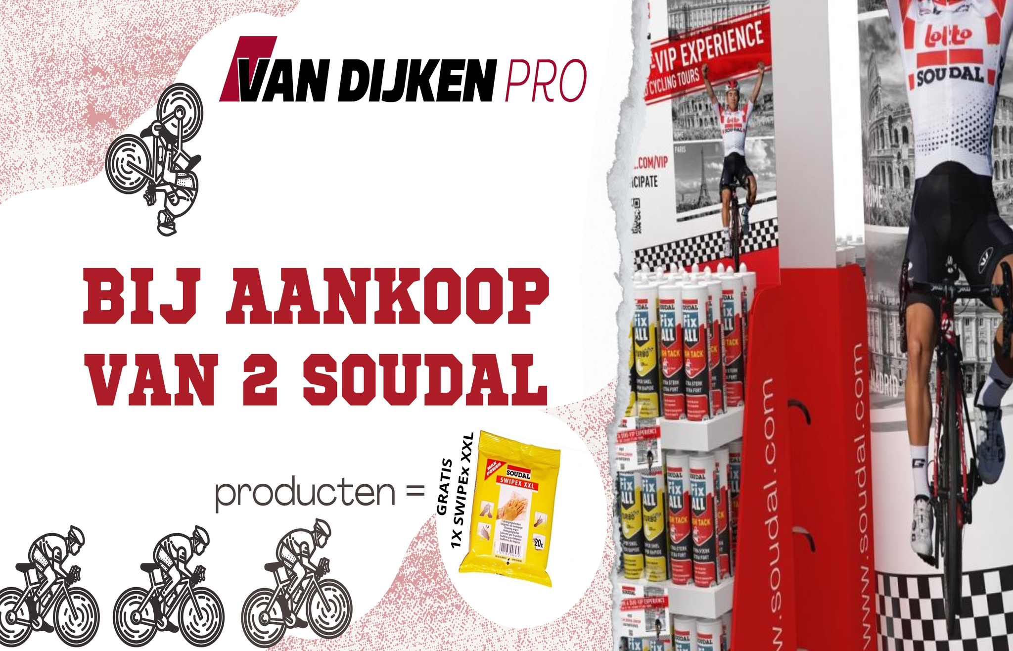 Gratis Swipex xxl bij aankoop van 2 Soudal producten Gratis Swipex xxl bij aankoop van 2 Soudal producten