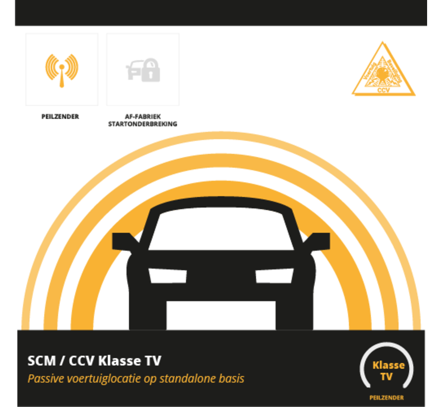 SCM CCV Klasse TV peilzender voor SCM voertuigbeveiliging
