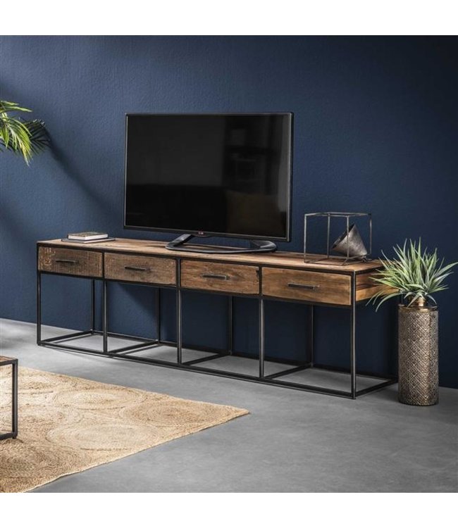 Verwonderlijk Industriële houten TV- meubel Liam 4 lades | Gratis bij jou EG-09