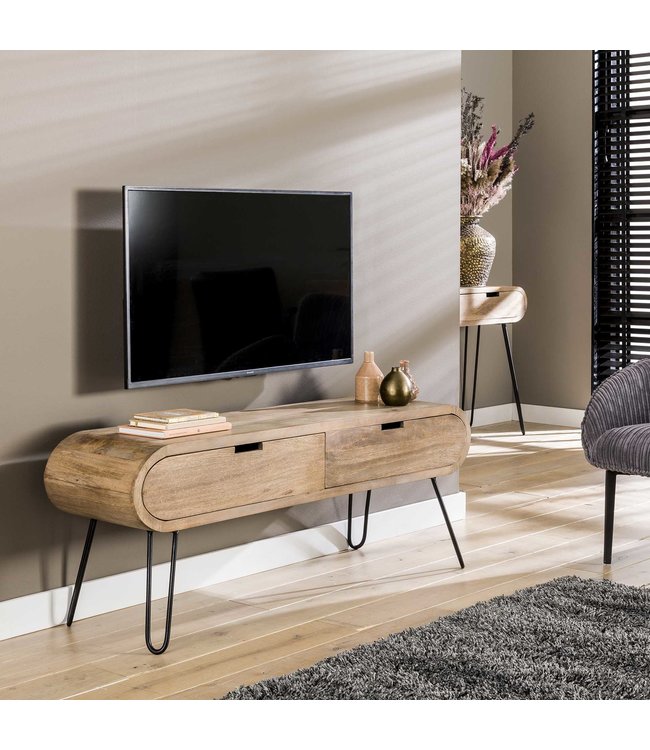 hetzelfde duizelig Echt Industrieel TV-meubel Jasmine mangohout 2 lades | Gratis verzending -  DIMEHOUSE