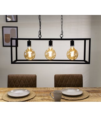 Dimehouse Industriële hanglamp Ginny 3-lichts zwart