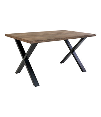 Eettafel rechthoek Julias 140x95 cm eikenhout smoked