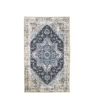 Vloerkleed Jackie 160x230 cm blauw beige bloemen